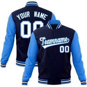 Jaqueta universitária personalizada - Adulto Unissex Infantil Letras Número Logotipo Personalizado - Jaqueta Bomber Letterman, Jaqueta Personalizada