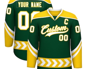 KXK Custom Name & Number Printed Classic Style Hockey Jersey for Women and Men, Hockey Fan Gift