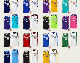 KXK Anpassad Vändbar Baskettröja: Personlig Laguniform