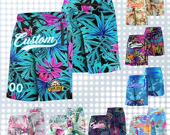 KXK Personalized Stitched Graffiti Basketball Shorts: Custom Name & Number