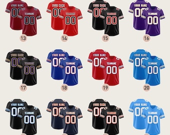 KXK Customized Football Jersey Shirt Stitched Your Team Name Number-Custom Personalized Adult Youth Jersey Top Sports Shirt