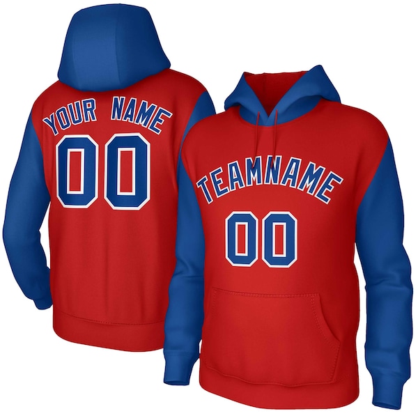 KXK  Custom Stitched Raglan Hoodie: Personalized Team Name & Number