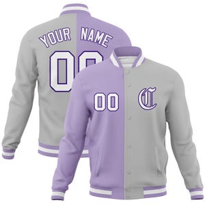 Personalized Adult&Kids Varsity Jacket,Stitched Text and Logo,Custom Baseball Bomber Letterman Jacket
