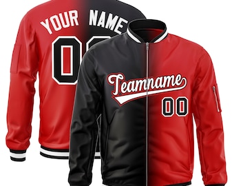 KXK Custom Stitched Varsity Bomber Jacket: Personalized Name & Number