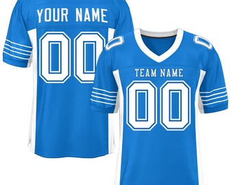 Maglia da calcio personalizzata per uomo, donna e ragazzo, personalizzata con il tuo nome e numero della squadra, perfetta per le divise della squadra e per i tifosi