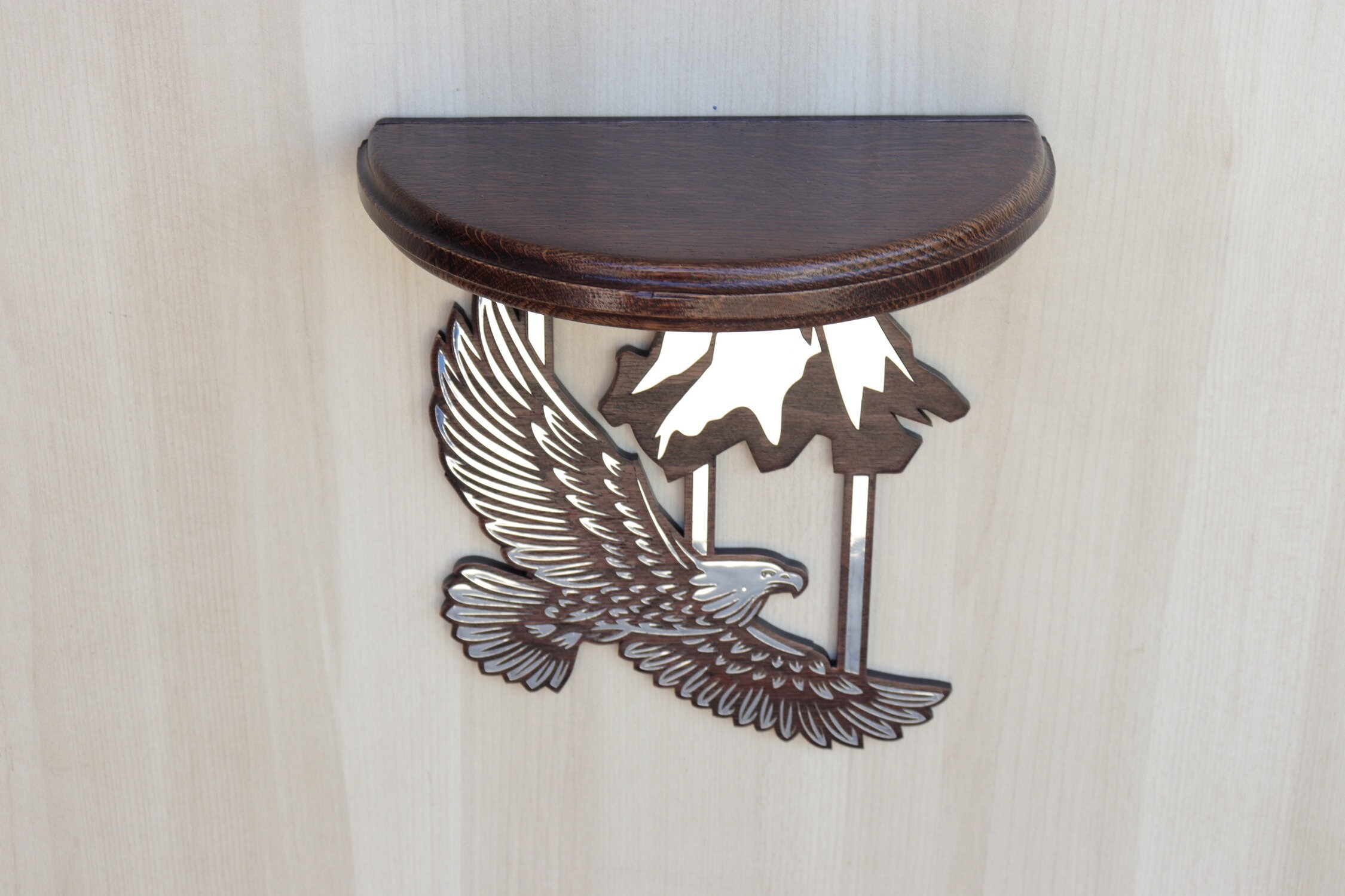 American Eagle shelf Wooden shelf Eagle in flight Wall art Etsy