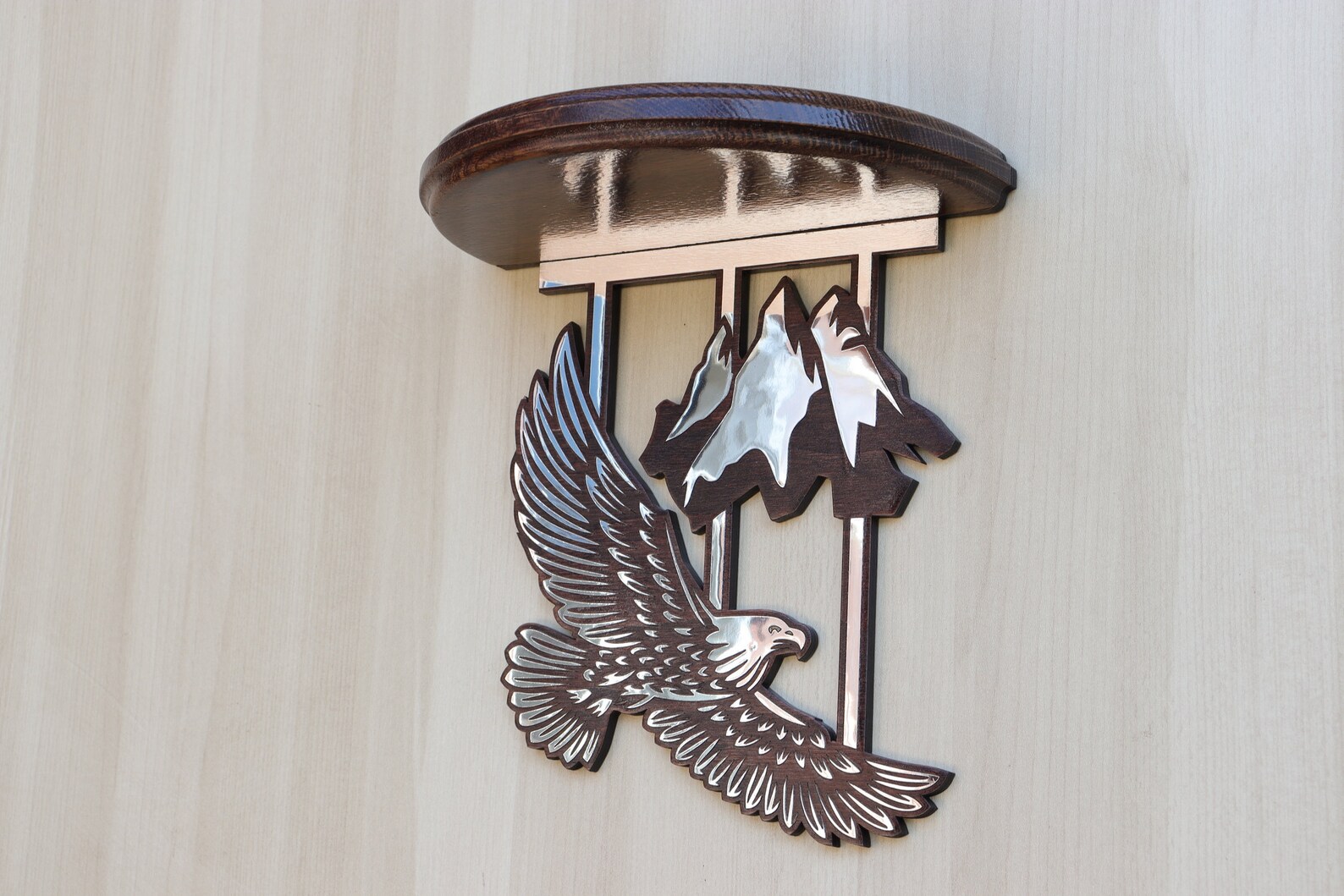American Eagle shelf Wooden shelf Eagle in flight Wall art Etsy