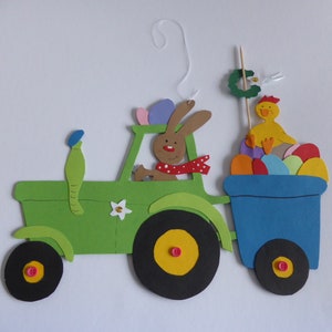 Fensterbild, Tonkarton, auf zur Osterfahrt II