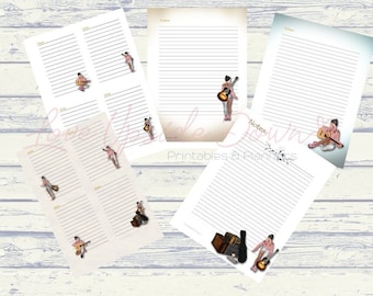 Guitar Girl Notepad Paper Journal Download