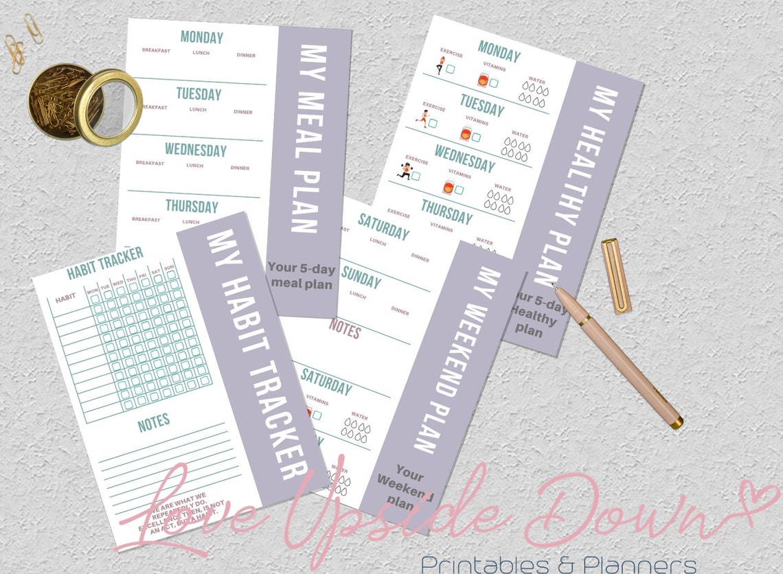 Healthy Eating / Habit Tracking Printable Instant Download - Etsy