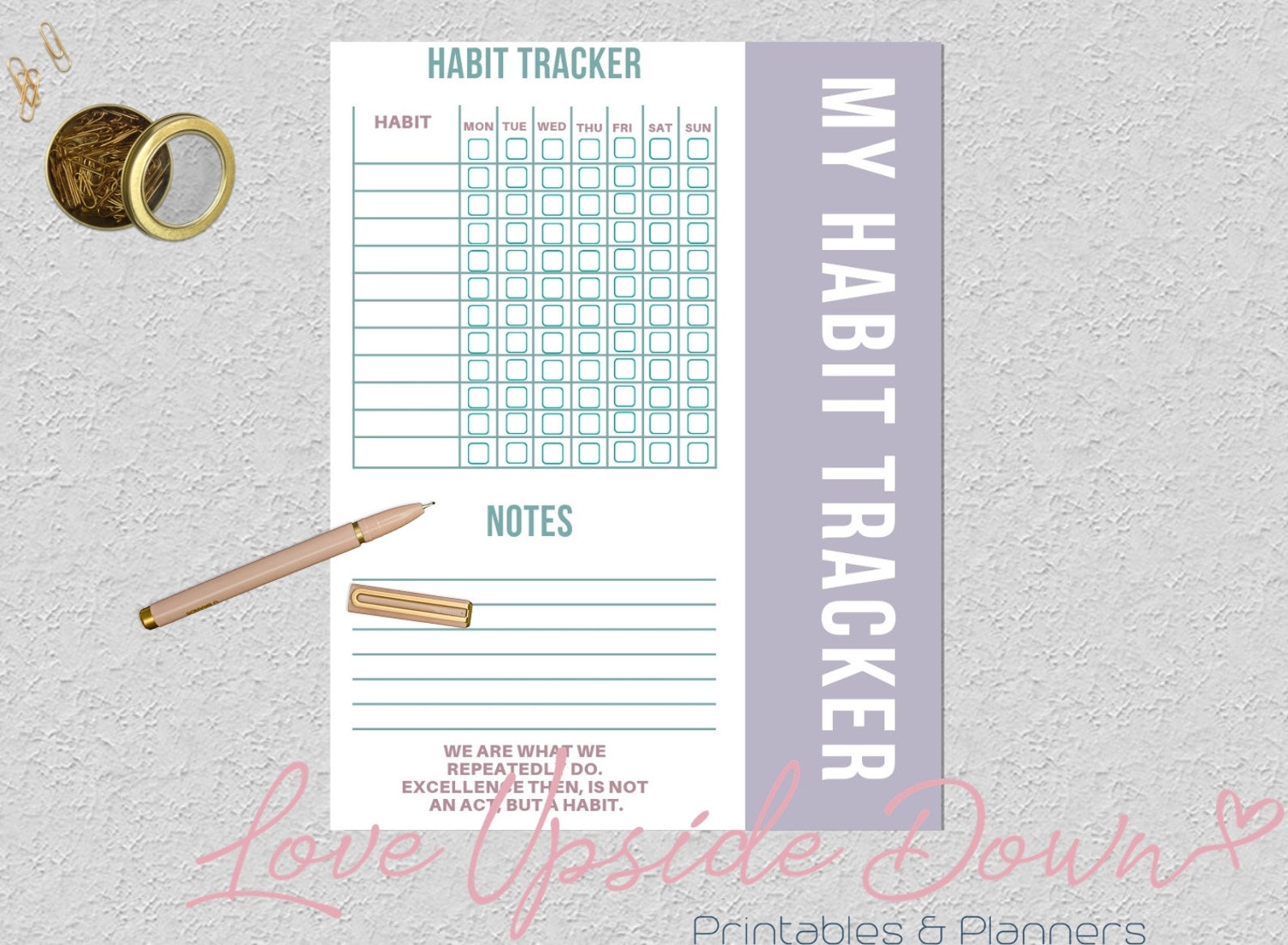 Healthy Eating / Habit Tracking Printable Instant Download - Etsy