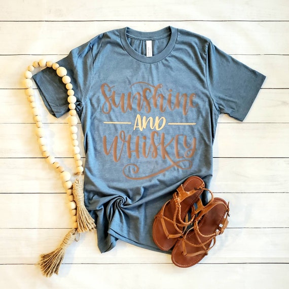 Sunshine and Whiskey Women's Shirts Soft T-Shirts | Etsy