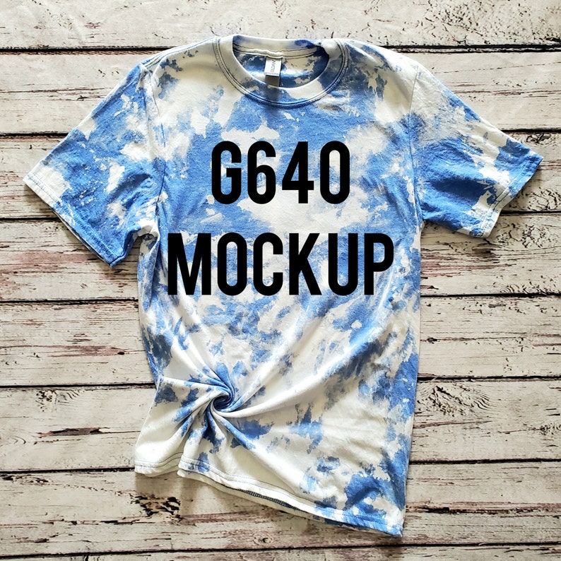 Gildan Acid Wash Shirt Mockup Heather Royal Mockup Gildan Etsy