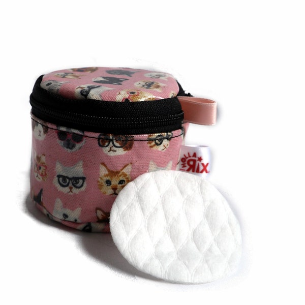 kleine Kosmetik Tasche, rosa Mieze und Katz