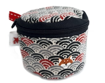 Cosmetic pad bag fox and husky