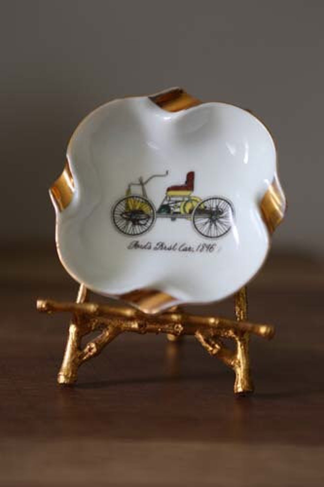 Vintage Antique Car Ashtray Fords First Car Collectible Napco Japan