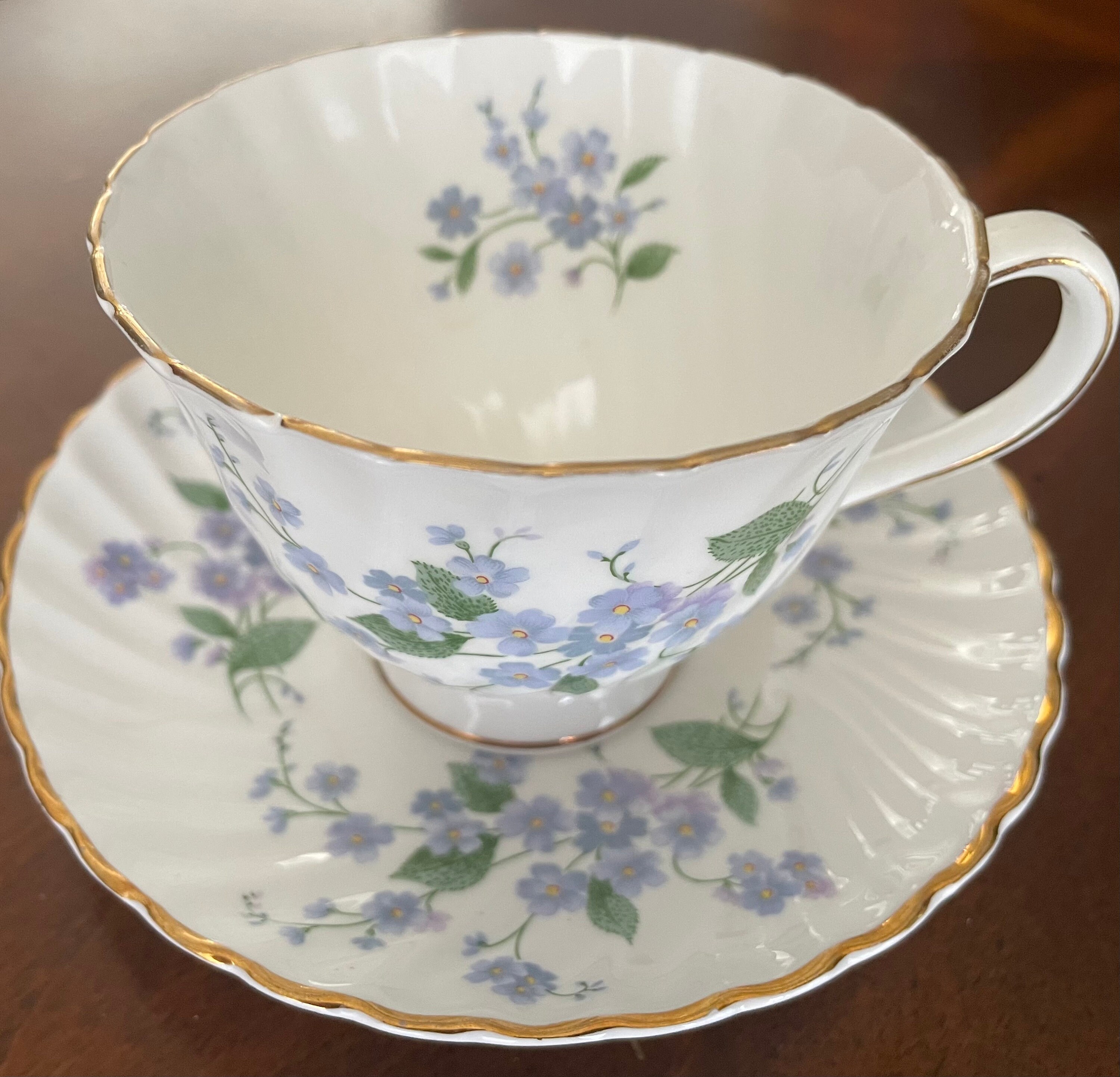 Vintage Royal Adderley Fine Bone China Cup and Saucer Forget Me
