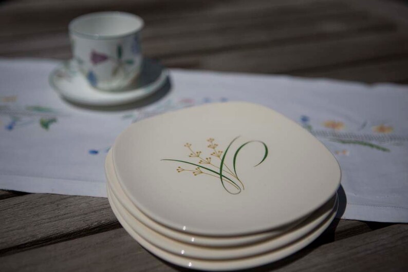 Mid Century Dessert Plates Vintage Plates