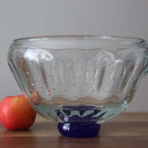 Hand blown glass art bowl