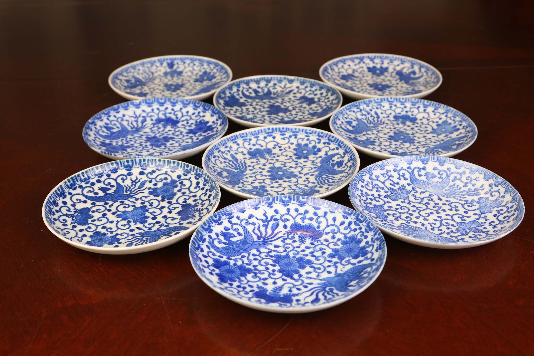 Vintage Blue Phoenix Bird Dishware Set, Made in Japan - Etsy Israel