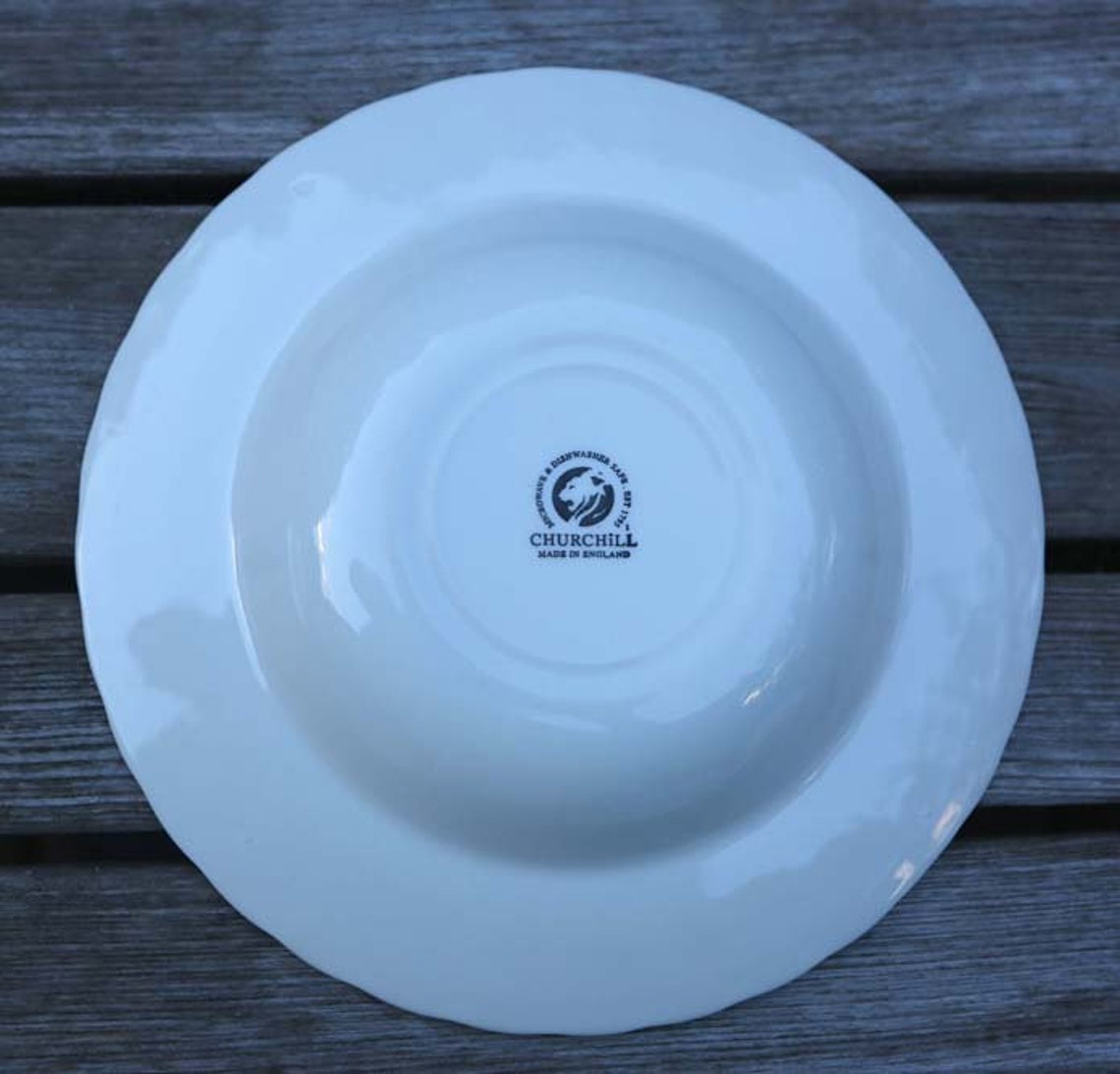 Churchill Finlandia Rim Soup Bowl Made in England Blue White Etsy