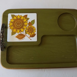 Mid Century Modern Serving Tray Wood Tile Georges Briard Cheese Tray