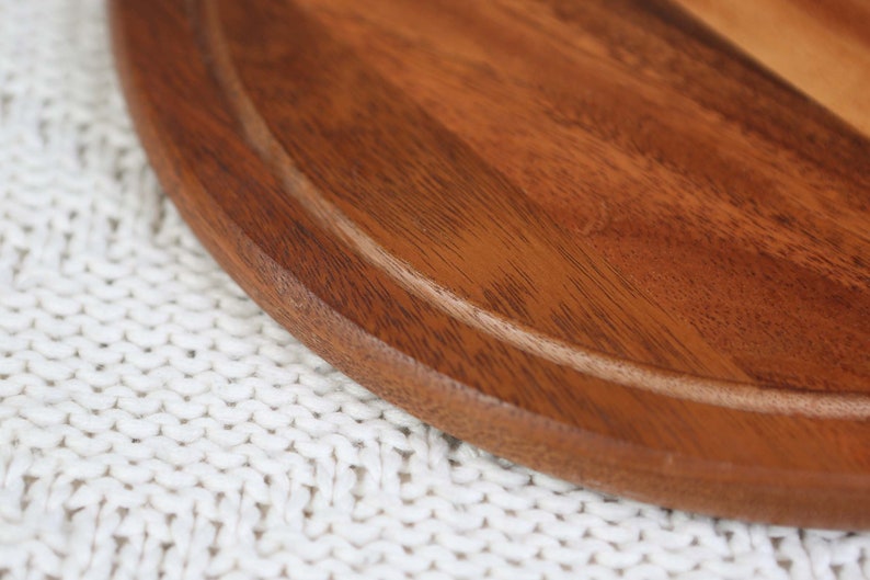 Round Wood Cutting Board With Metal Crab Serving Tray - Etsy