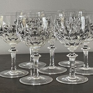 Set of 7 Vintage Patrizia by Nachtmann Germany Wine Glasses Crystal Glasses