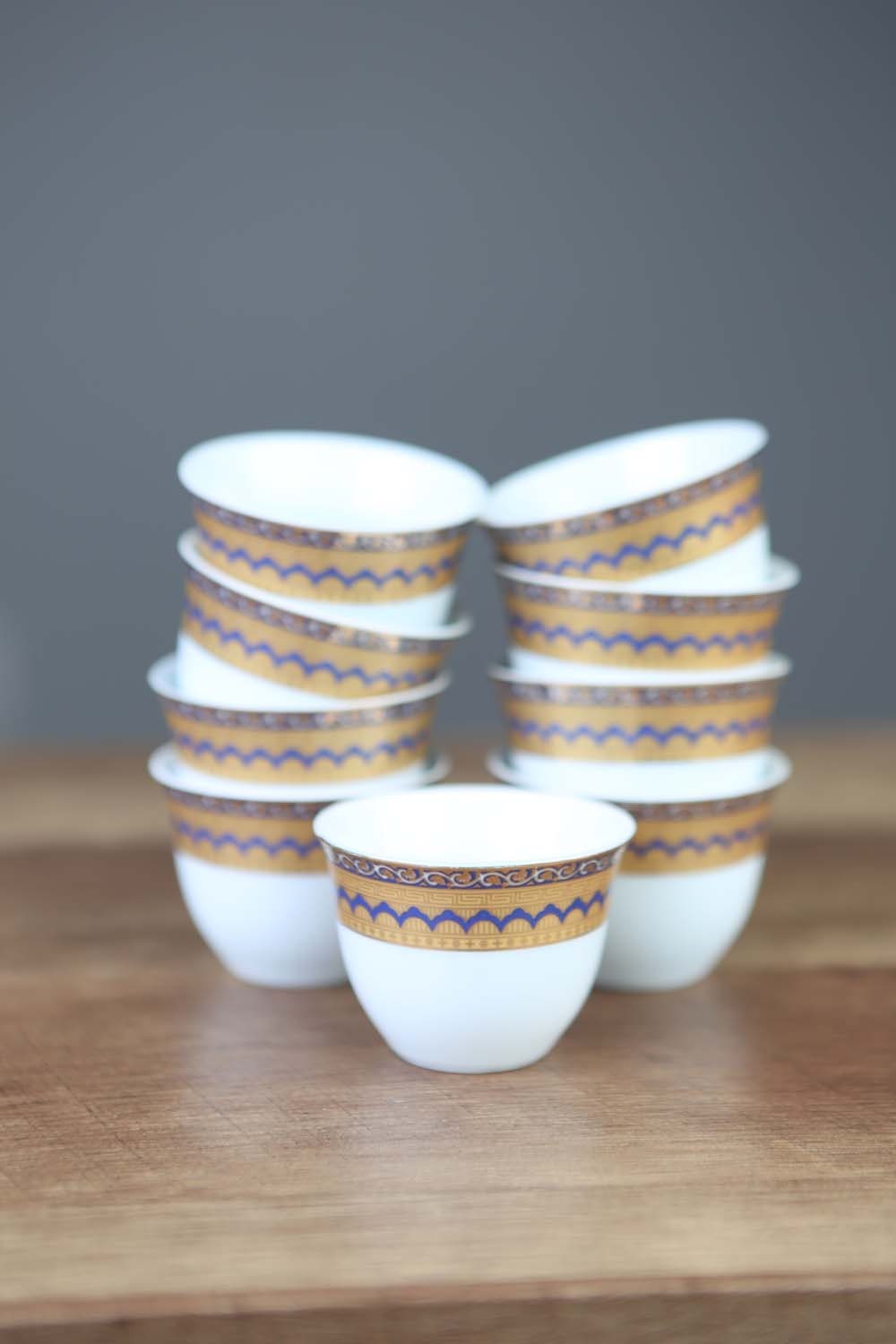 Lot De 5 Mini Tasses Et Soucoupes Tiger – Porcelaine, Design Yedi, Allemagne