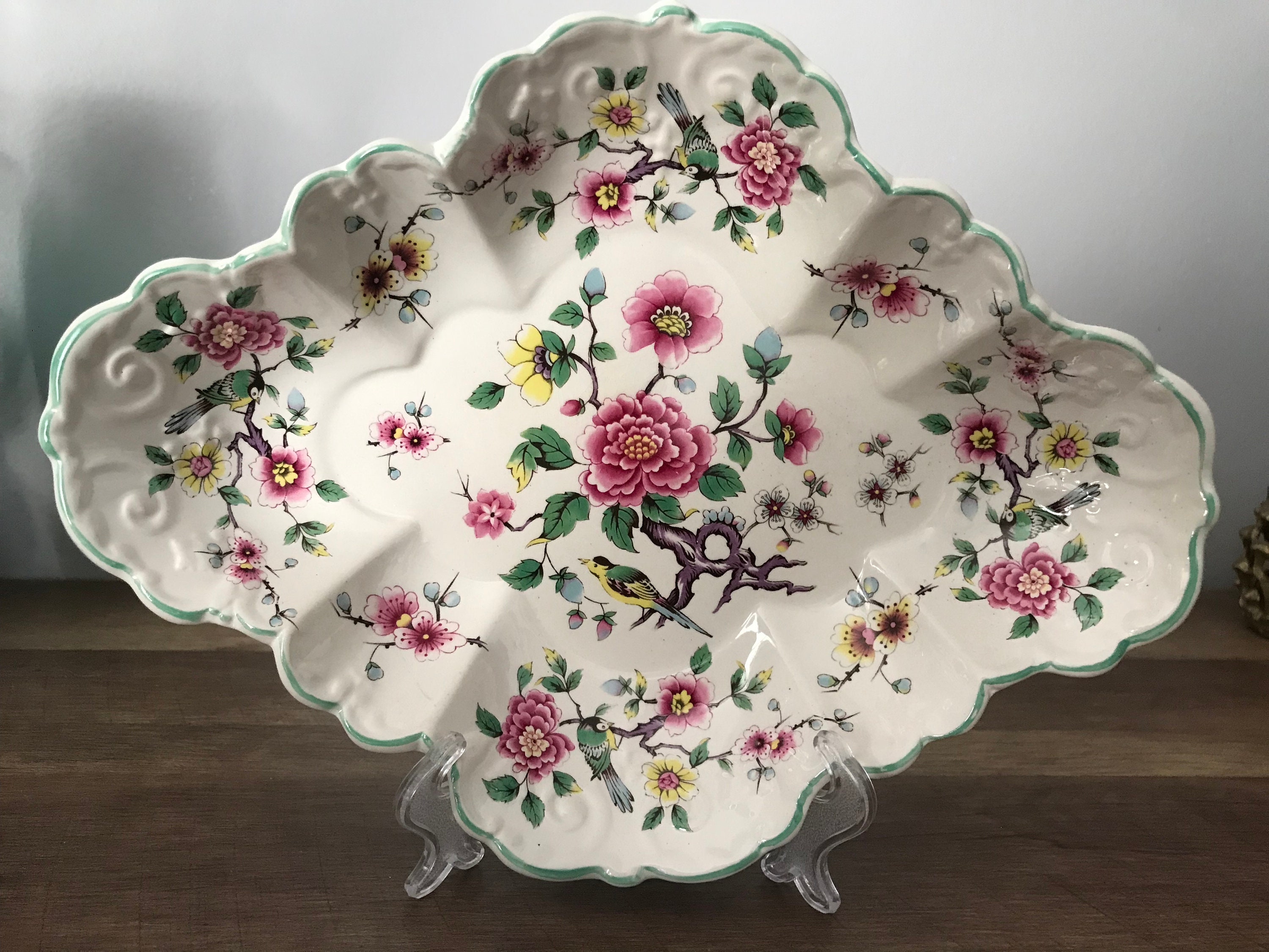 Vintage Old Foley James Kent LTD Staffordshire England Scallop