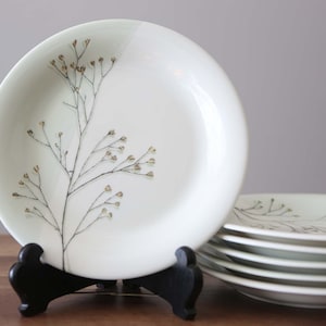 Dansk Green Flora TJorn Set of 6  Salad Plates Scandinavian Design