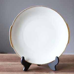 Vintage Mitterteich Bavaria Ivory w/ Gold Trim Serving Plate/Cake Plate 10&quot;