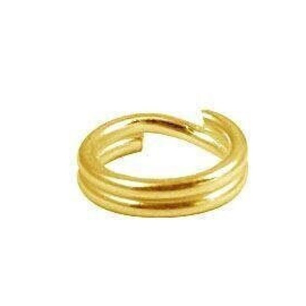 5MM, 6MM, 7MM, 8MM, 9MM 18K Gold Overlay Round Split Ring