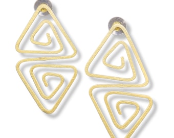 Geometric Brass Earring (B104)