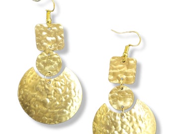 Geometric Brass Earring (B114)