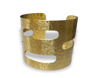 Brass Cuff Bracelet | Gold Plated Brass (BCB2)