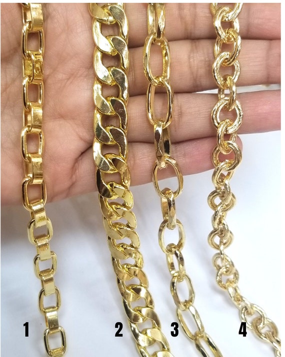 Gold Plated Brass Chains Chunky Brass Chains Chains for Necklace