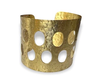 Brass Cuff Bracelet | Gold Plated Brass (BCB10)