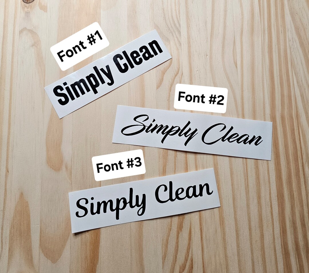 Simply Clean Decal V1 3 Different Font and Size Choices Etsy