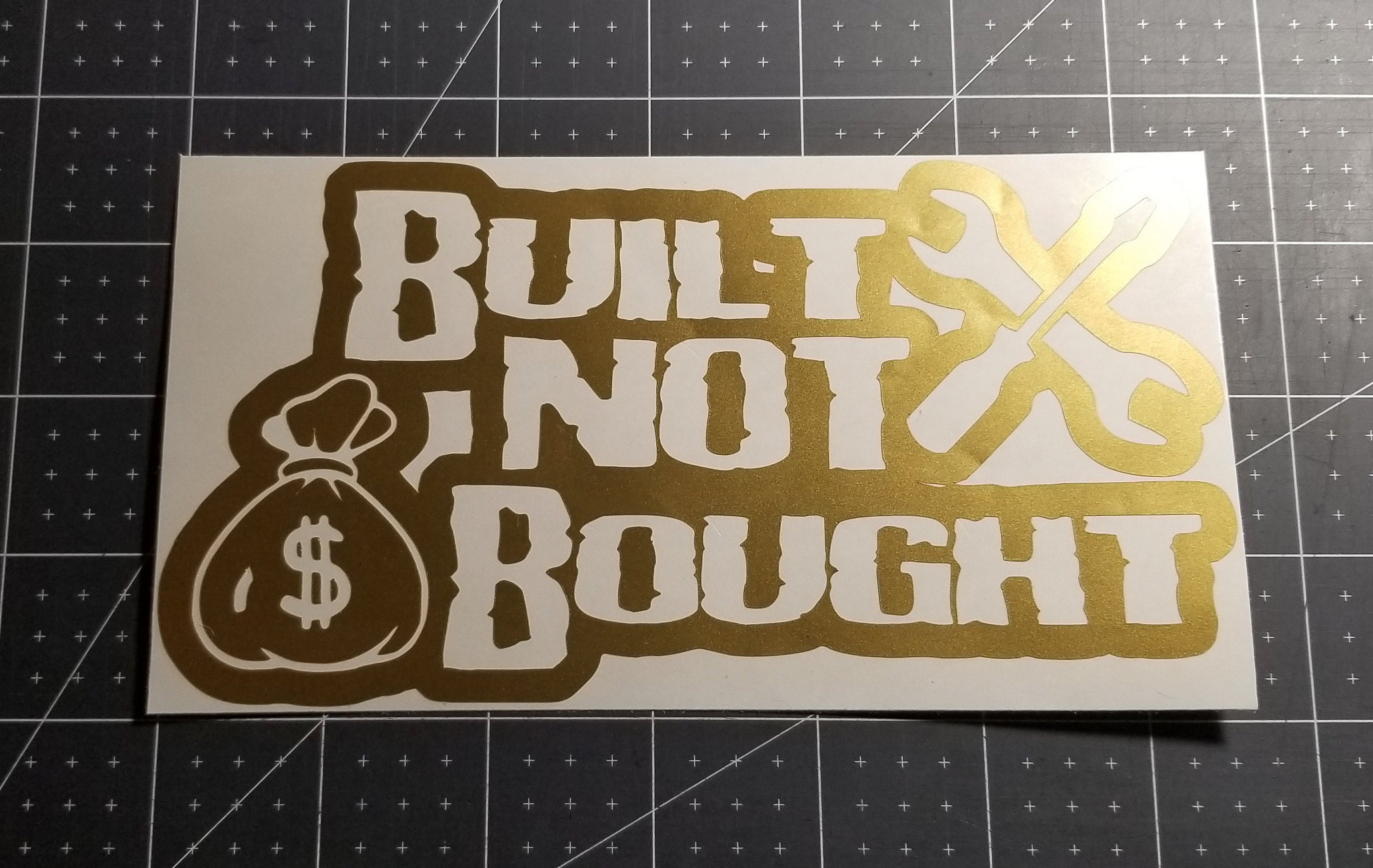 Built Not Bought Decal 3 Different Font Choices Etsy