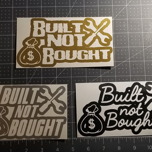 Built Not Bought Decal Etsy