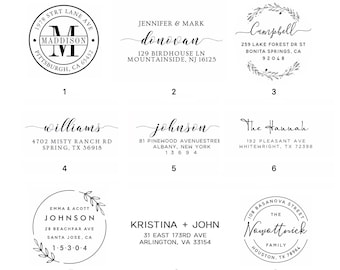Wedding holiday stamp. Photo stamp Personalized photo and address hand stamp 