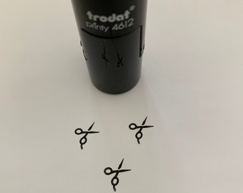 scissor self inking stamp,scissor Rubber Stamp