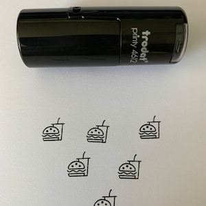 Burger Combo Zelf inkt rubber stempel