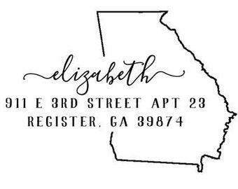 Custom Georgia Stamps, Georgia Stamp, GA Return Address Stamp