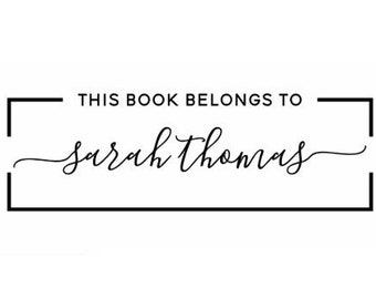 This Book Belongs To Self-inking Stamp, Custom Book Stamp, Custom Library Stamp, Book Stamp, Bookplate Stamp, Self Inking Book Stamp