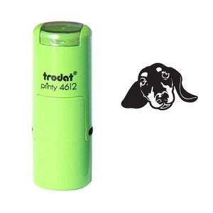 Dackel Gesicht Stempel