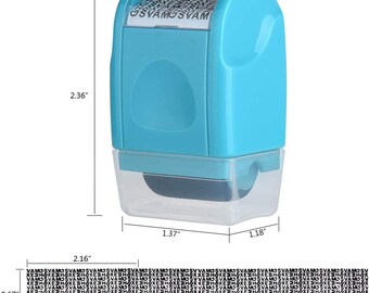 thumbnail image 2 of Veltec ID Protector Ink Roller Stamp - Identity Theft Protection Blue Privacy Stamp 2 of 10