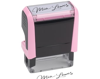 Personalized Signature Stamp for Signing Name – Custom Self Inking Signature Stamp – Custom Rubber Stamp for Documents, Checks,  Office Use