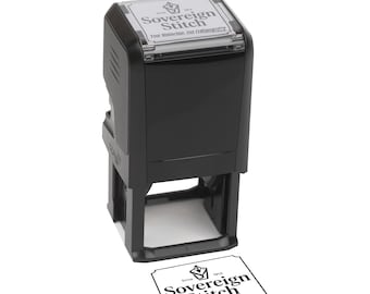 Custom Logo Stamp, Personalized Square Self-Inking Stamp